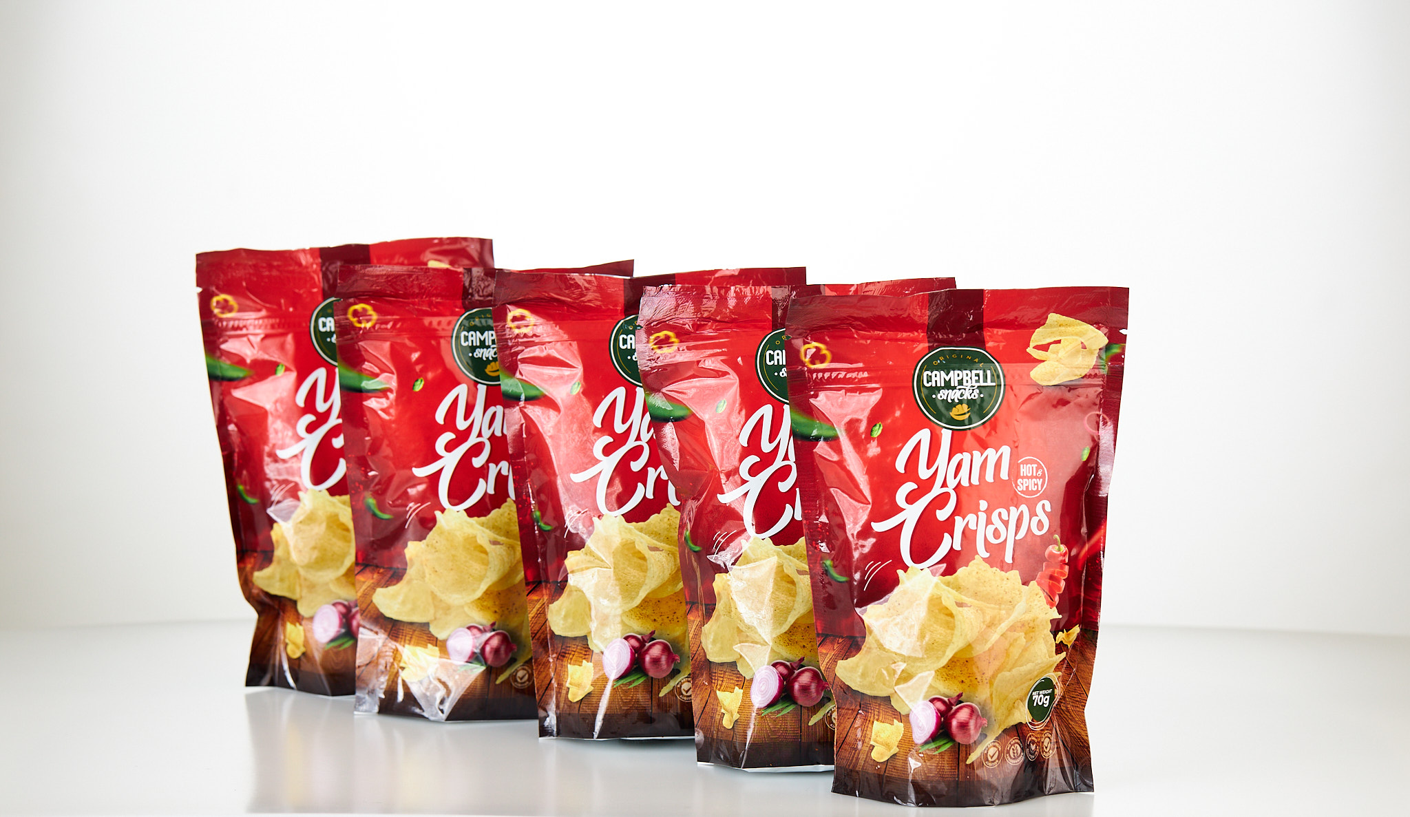 Yam Crisps (Hot & Spicy) 90g - Image 2